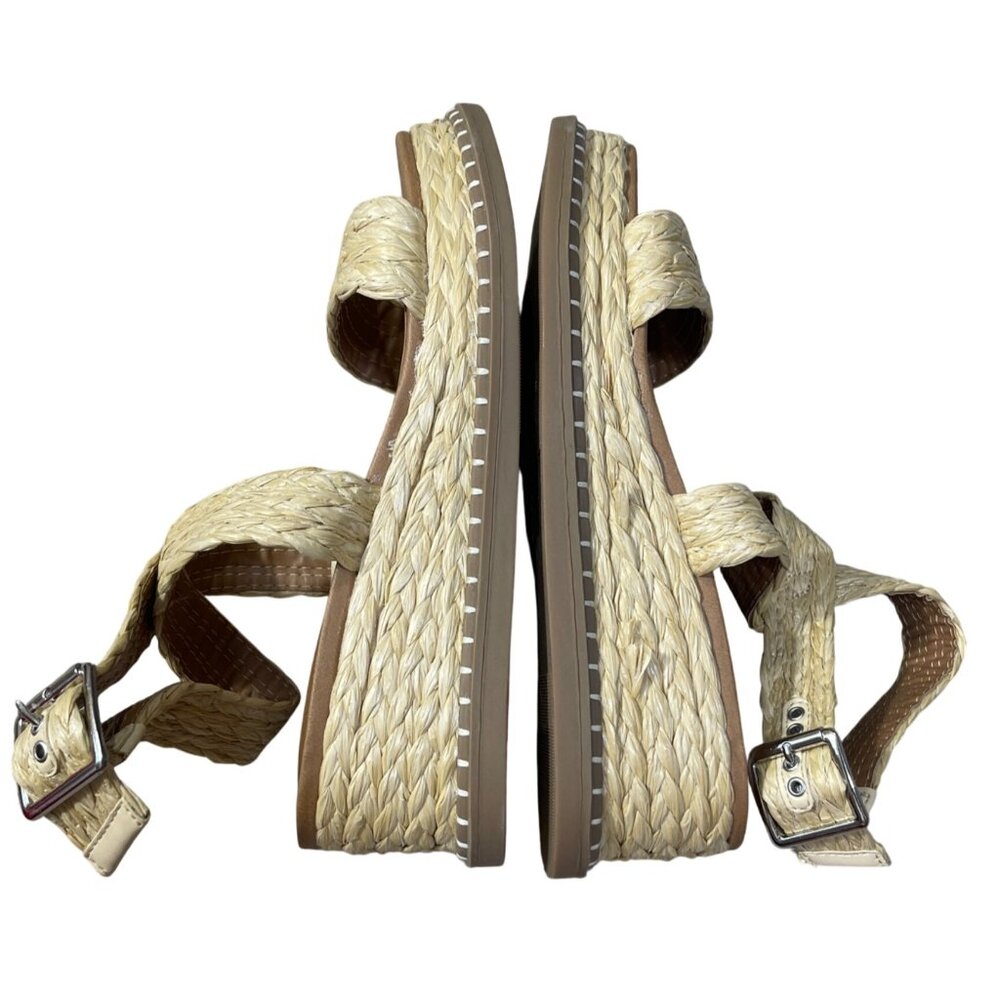 Universal Thread Platform Straw Sandal Size 8 Cro… - image 5